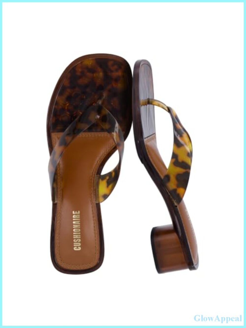 Women's Thong Strap Jelly Sandals Low Block Heel Square Toe Slip On